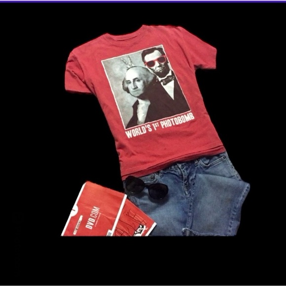 ηεω Dead Presidents Photo-Bomb Tee - Washington & Lincoln - Epic Threads - Picture 13 of 16